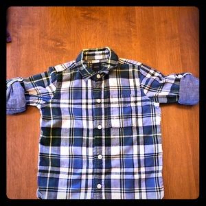 Boys Gap Button Up with roll tab sleeves, Size XS